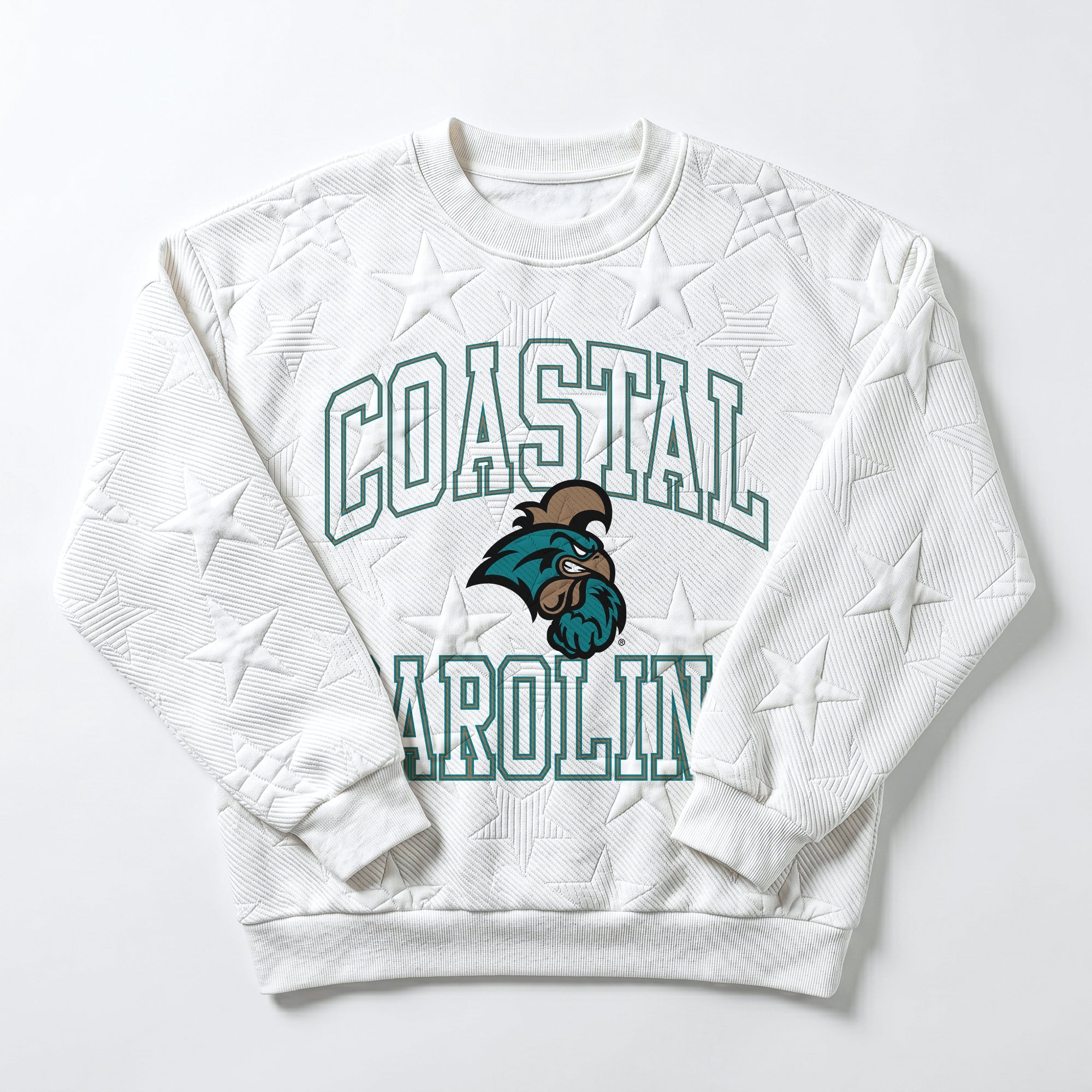 COASTAL CAROLINA CHANTICLEERS BIG PLAY ENERGY EMBOSSED STAR CREWNECK