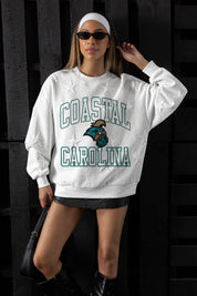 COASTAL CAROLINA CHANTICLEERS BIG PLAY ENERGY EMBOSSED STAR CREWNECK