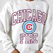 CHICAGO FIRE FC BIG PLAY ENERGY EMBOSSED STAR CREWNECK