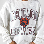 CHICAGO BEARS BIG PLAY ENERGY EMBOSSED STAR CREWNECK