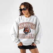 CINCINNATI BENGALS BIG PLAY ENERGY EMBOSSED STAR CREWNECK