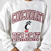 CINCINNATI BEARCATS BIG PLAY ENERGY EMBOSSED STAR CREWNECK