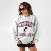CINCINNATI BEARCATS BIG PLAY ENERGY EMBOSSED STAR CREWNECK