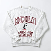 CINCINNATI BEARCATS BIG PLAY ENERGY EMBOSSED STAR CREWNECK