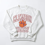 CLEMSON TIGERS BIG PLAY ENERGY EMBOSSED STAR CREWNECK