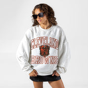 CLEVELAND BROWNS BIG PLAY ENERGY EMBOSSED STAR CREWNECK