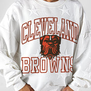 CLEVELAND BROWNS BIG PLAY ENERGY EMBOSSED STAR CREWNECK