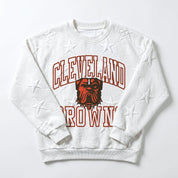 CLEVELAND BROWNS BIG PLAY ENERGY EMBOSSED STAR CREWNECK