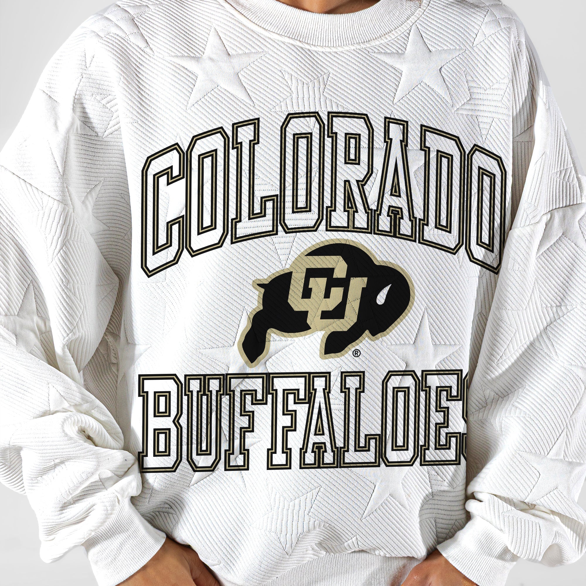 COLORADO BUFFALOES BIG PLAY ENERGY EMBOSSED STAR CREWNECK