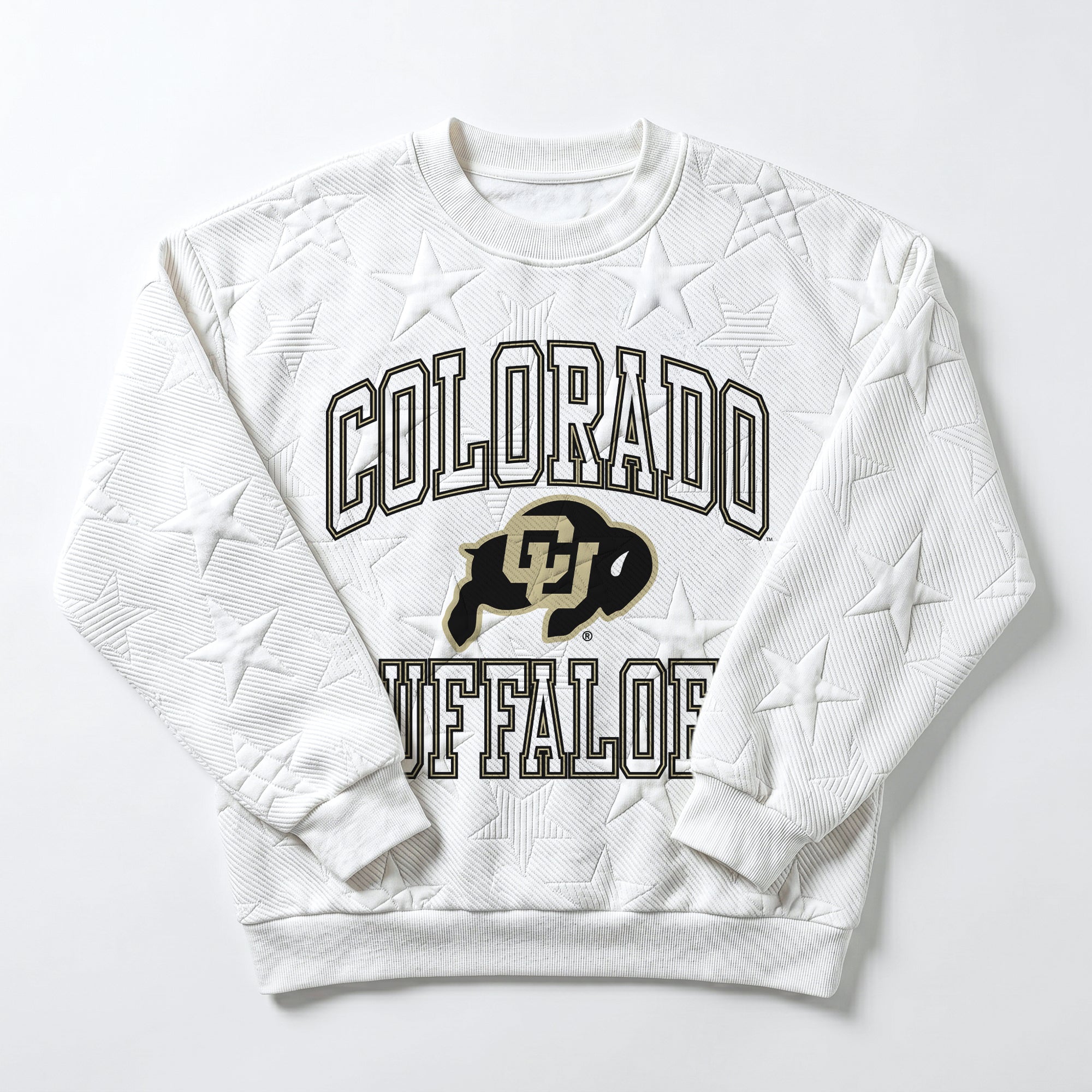 COLORADO BUFFALOES BIG PLAY ENERGY EMBOSSED STAR CREWNECK