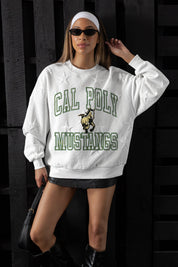 CAL POLY MUSTANGS BIG PLAY ENERGY EMBOSSED STAR CREWNECK