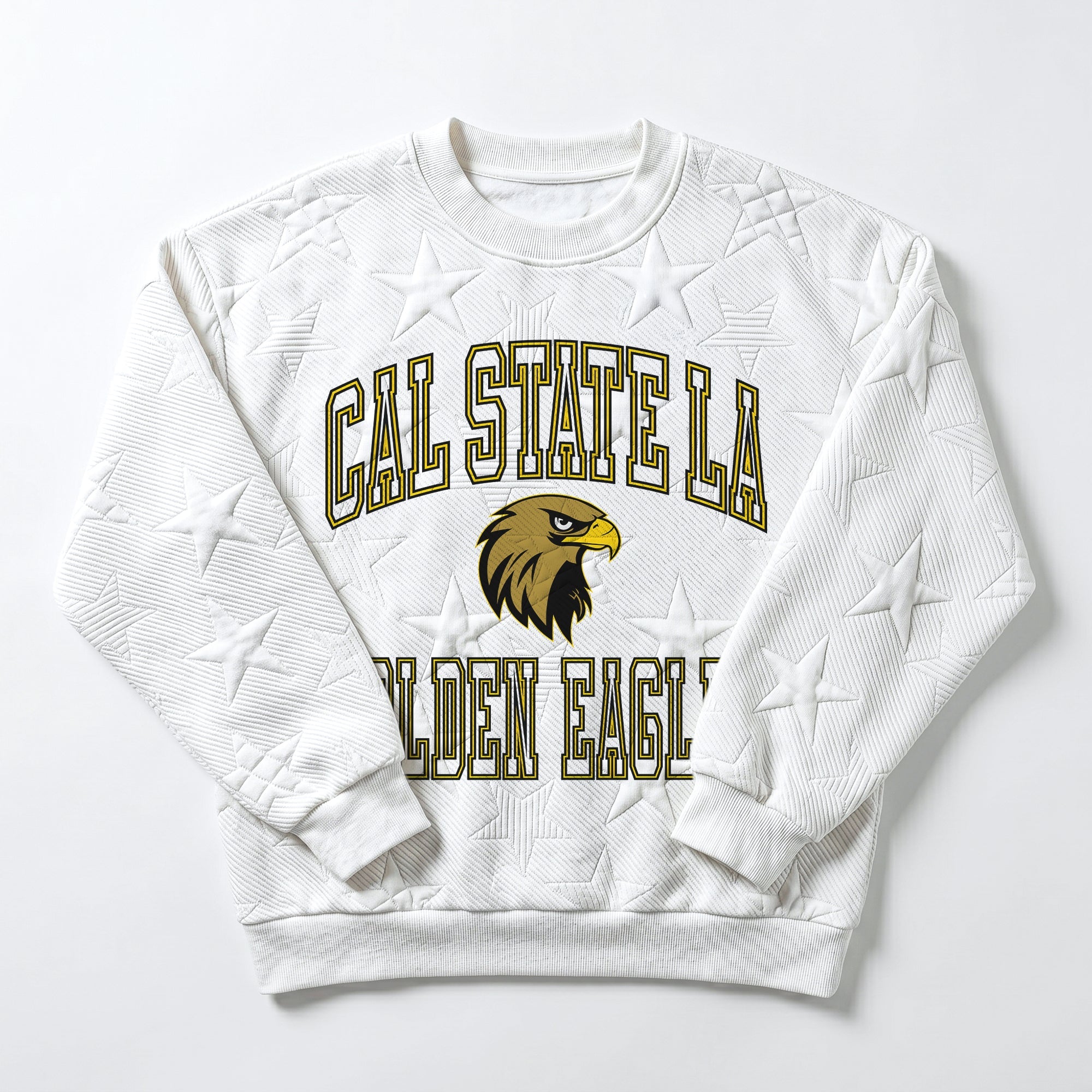 CAL STATE LOS ANGELES GOLDEN EAGLES BIG PLAY ENERGY EMBOSSED STAR CREWNECK