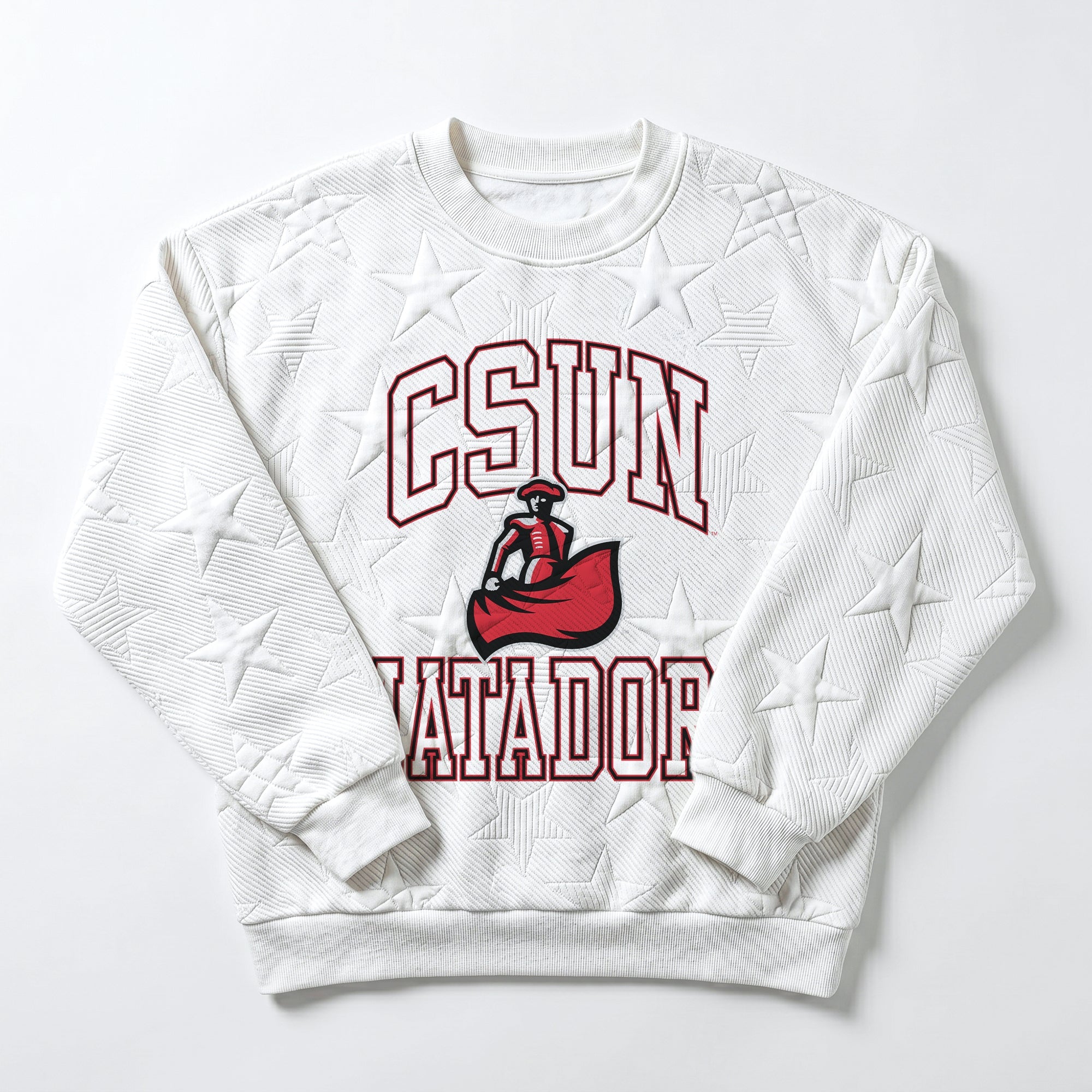 CAL STATE NORTHRIDGE MATADORS BIG PLAY ENERGY EMBOSSED STAR CREWNECK