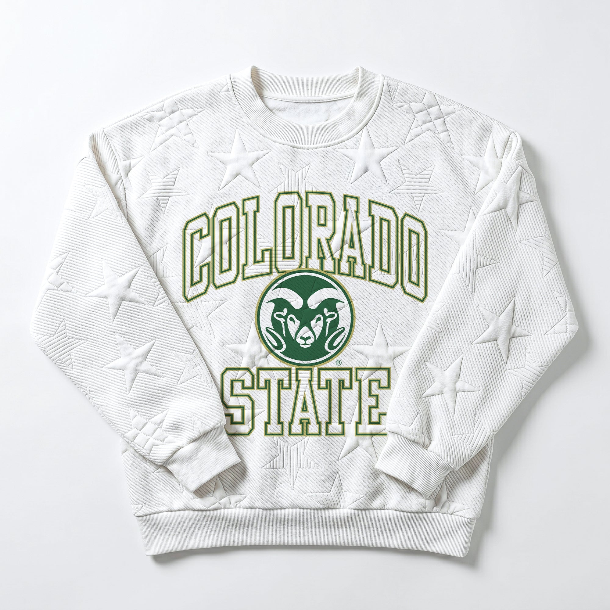 COLORADO STATE RAMS BIG PLAY ENERGY EMBOSSED STAR CREWNECK