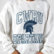 CASE WESTERN RESERVE SPARTANS BIG PLAY ENERGY EMBOSSED STAR CREWNECK