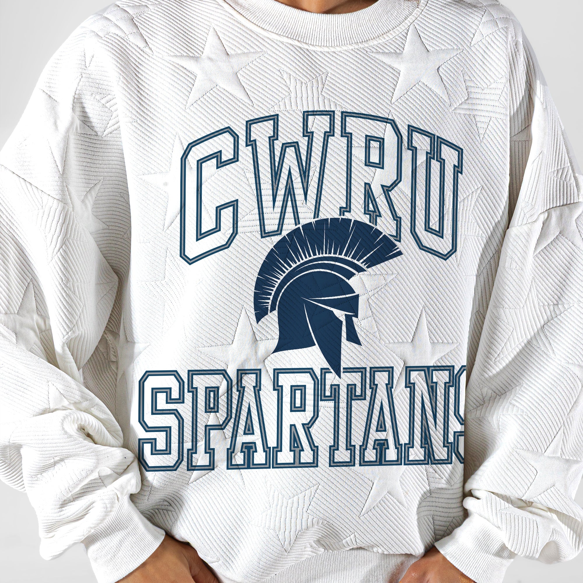 CASE WESTERN RESERVE SPARTANS BIG PLAY ENERGY EMBOSSED STAR CREWNECK