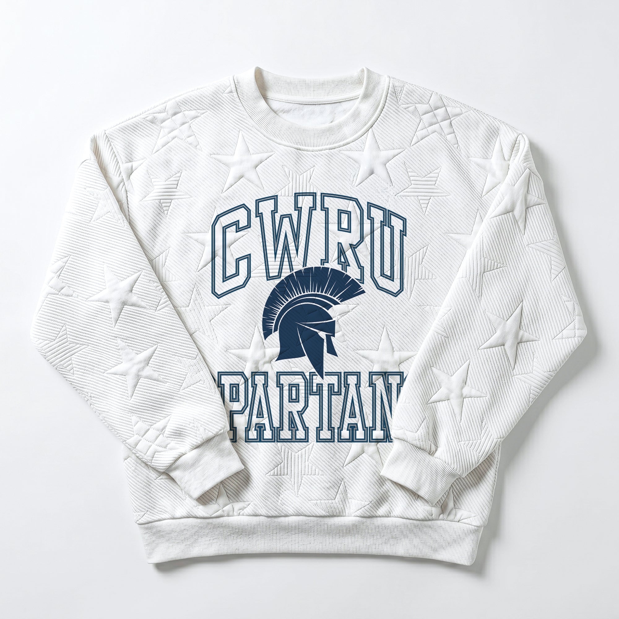 CASE WESTERN RESERVE SPARTANS BIG PLAY ENERGY EMBOSSED STAR CREWNECK
