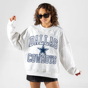 DALLAS COWBOYS BIG PLAY ENERGY EMBOSSED STAR CREWNECK