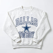 DALLAS COWBOYS BIG PLAY ENERGY EMBOSSED STAR CREWNECK