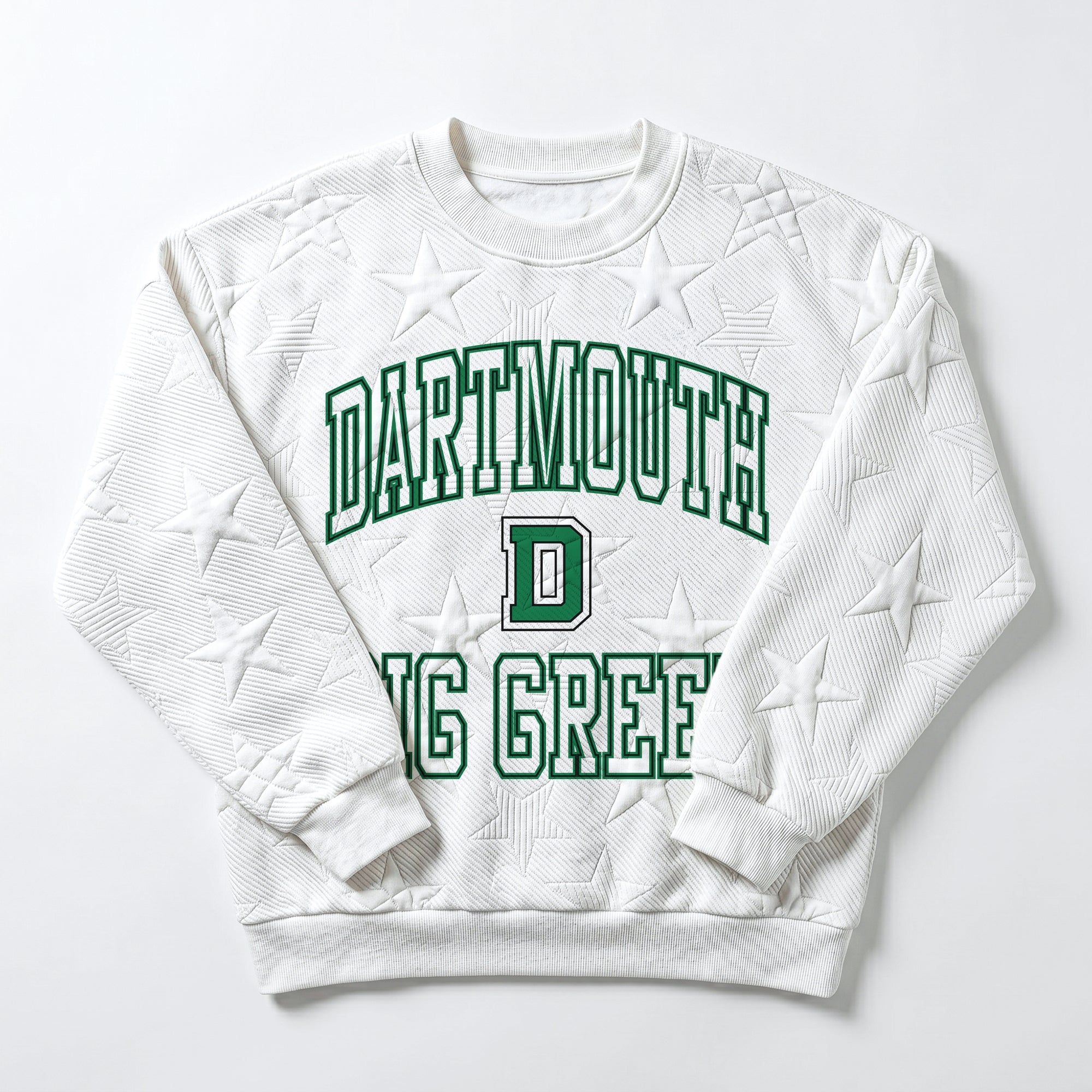 DARTMOUTH COLLEGE BIG GREEN BIG PLAY ENERGY EMBOSSED STAR CREWNECK