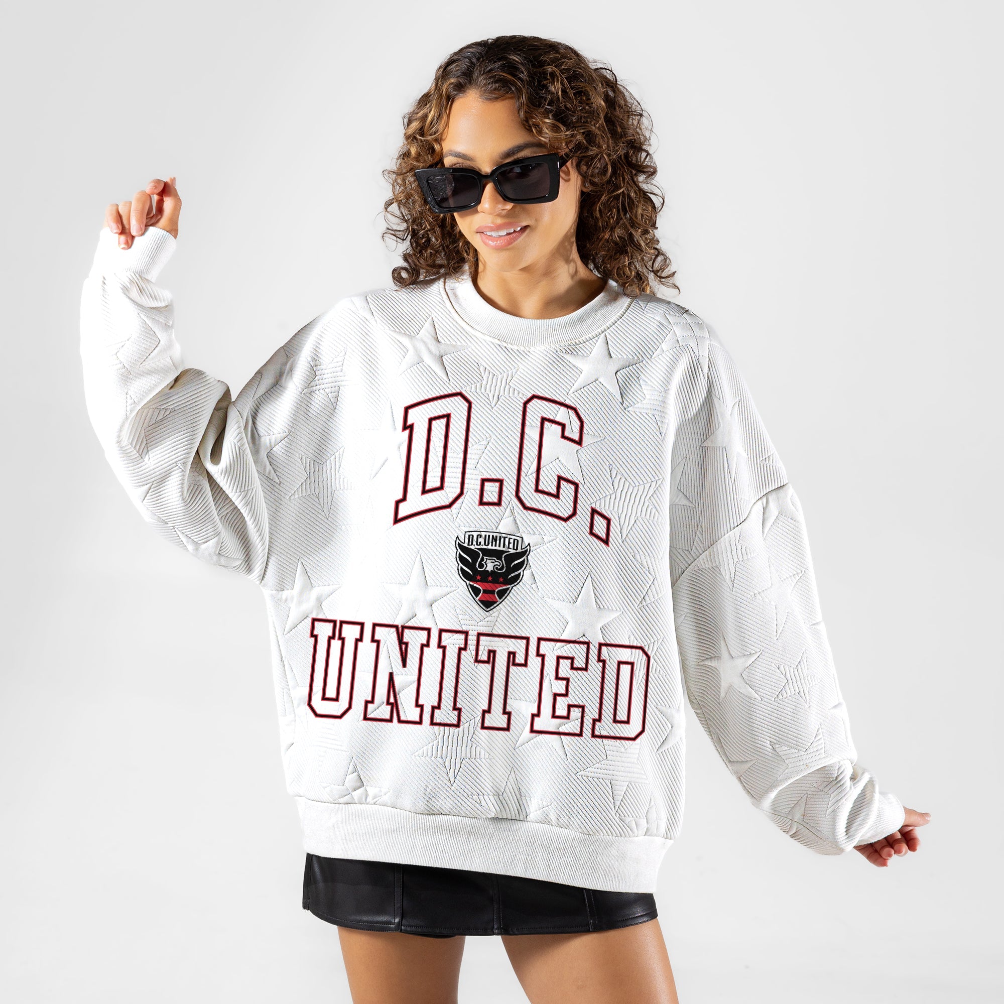 DC UNITED BIG PLAY ENERGY EMBOSSED STAR CREWNECK