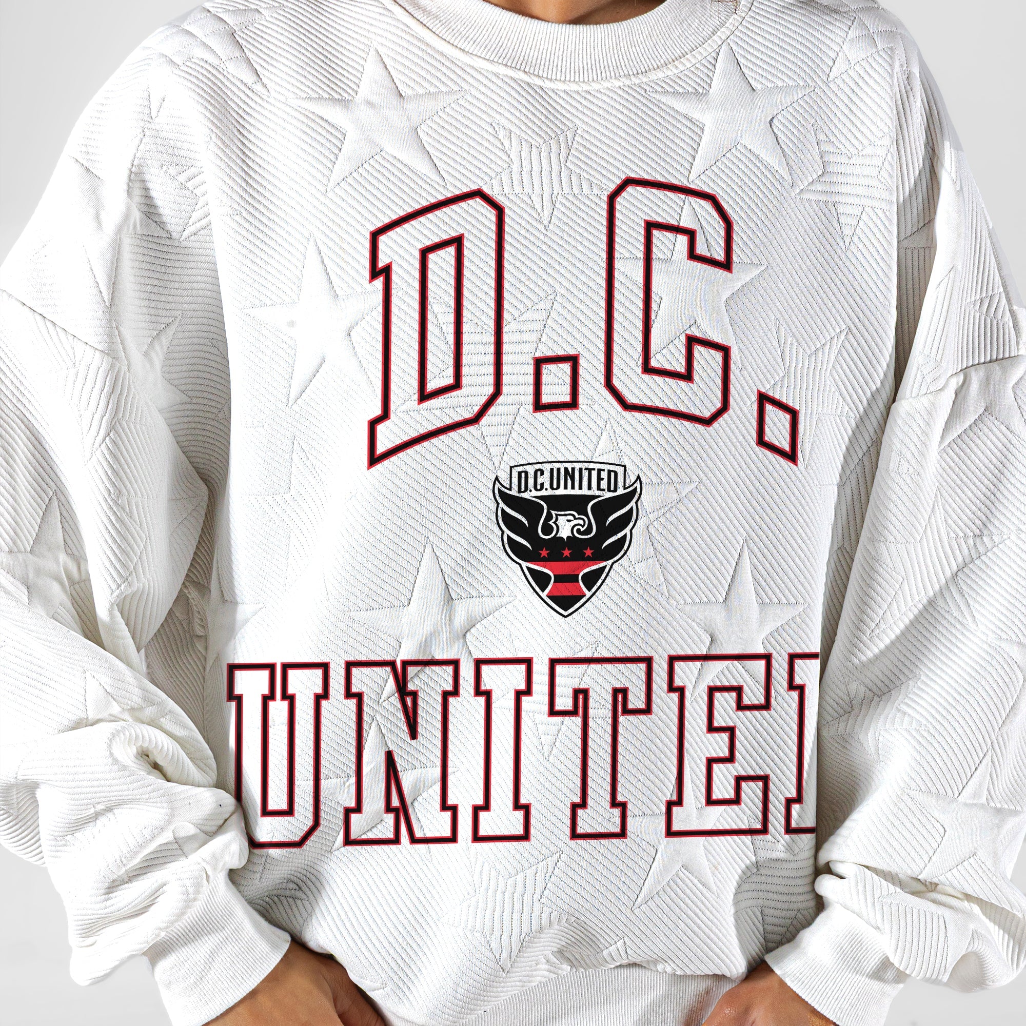 DC UNITED BIG PLAY ENERGY EMBOSSED STAR CREWNECK
