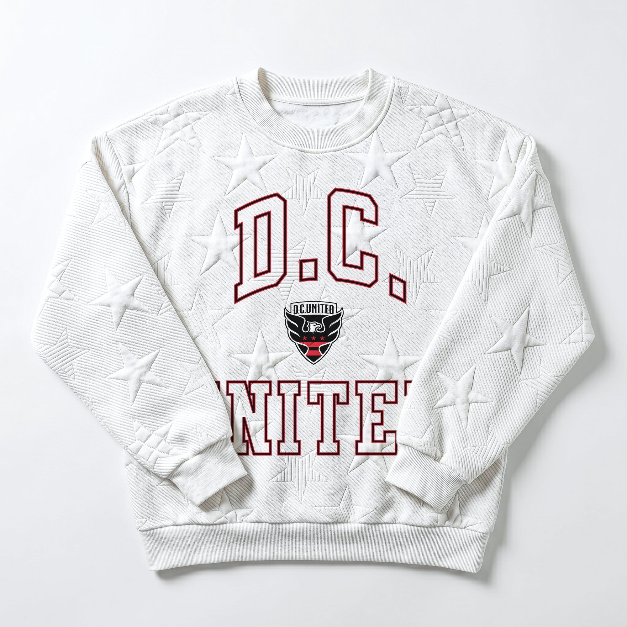 DC UNITED BIG PLAY ENERGY EMBOSSED STAR CREWNECK
