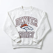 DENVER BRONCOS BIG PLAY ENERGY EMBOSSED STAR CREWNECK