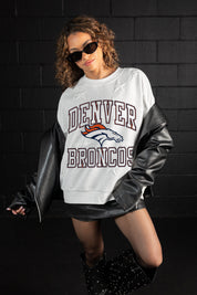 DENVER BRONCOS BIG PLAY ENERGY EMBOSSED STAR CREWNECK