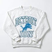 DETROIT LIONS BIG PLAY ENERGY EMBOSSED STAR CREWNECK