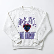 DEPAUL BLUE DEMONS BIG PLAY ENERGY EMBOSSED STAR CREWNECK