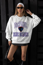 DEPAUL BLUE DEMONS BIG PLAY ENERGY EMBOSSED STAR CREWNECK