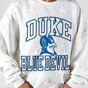 DUKE BLUE DEVILS BIG PLAY ENERGY EMBOSSED STAR CREWNECK