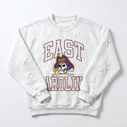 EAST CAROLINA PIRATES BIG PLAY ENERGY EMBOSSED STAR CREWNECK