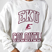 EASTERN KENTUCKY COLONELS BIG PLAY ENERGY EMBOSSED STAR CREWNECK
