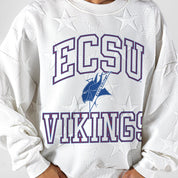 ELIZABETH CITY STATE UNIVERSITY VIKINGS BIG PLAY ENERGY EMBOSSED STAR CREWNECK