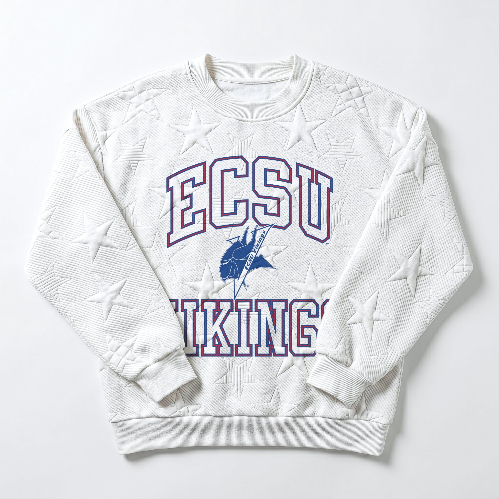 ELIZABETH CITY STATE UNIVERSITY VIKINGS BIG PLAY ENERGY EMBOSSED STAR CREWNECK