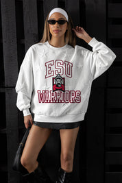ESU WARRIORS BIG PLAY ENERGY EMBOSSED STAR CREWNECK