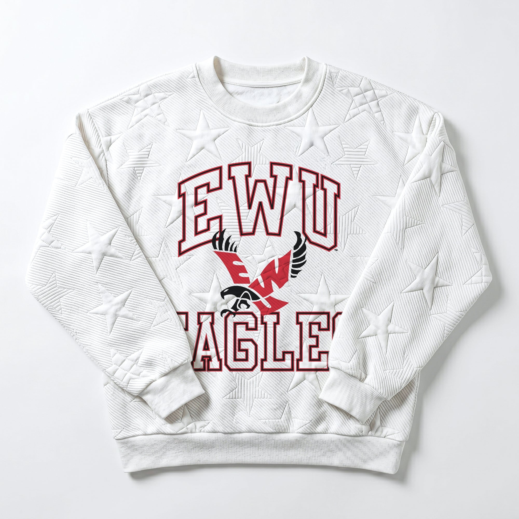 EASTERN WASHINGTON UNIVERSITY EAGLES BIG PLAY ENERGY EMBOSSED STAR CREWNECK