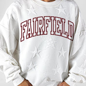 FAIRFIELD STAGS BIG PLAY ENERGY EMBOSSED STAR CREWNECK