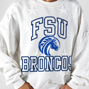 FAYETTEVILLE STATE BRONCOS BIG PLAY ENERGY EMBOSSED STAR CREWNECK