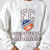 FC CINCINNATI BIG PLAY ENERGY EMBOSSED STAR CREWNECK