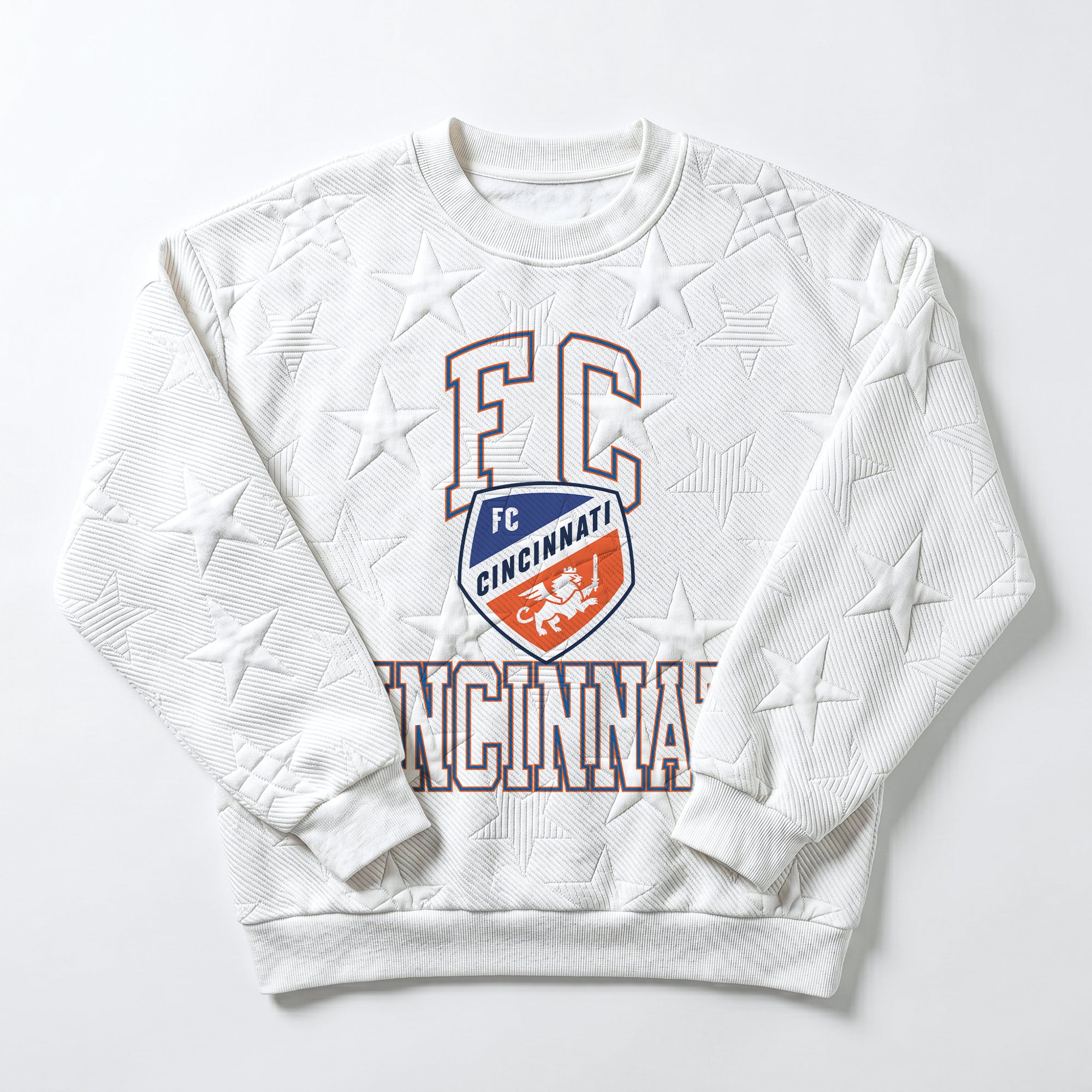 FC CINCINNATI BIG PLAY ENERGY EMBOSSED STAR CREWNECK