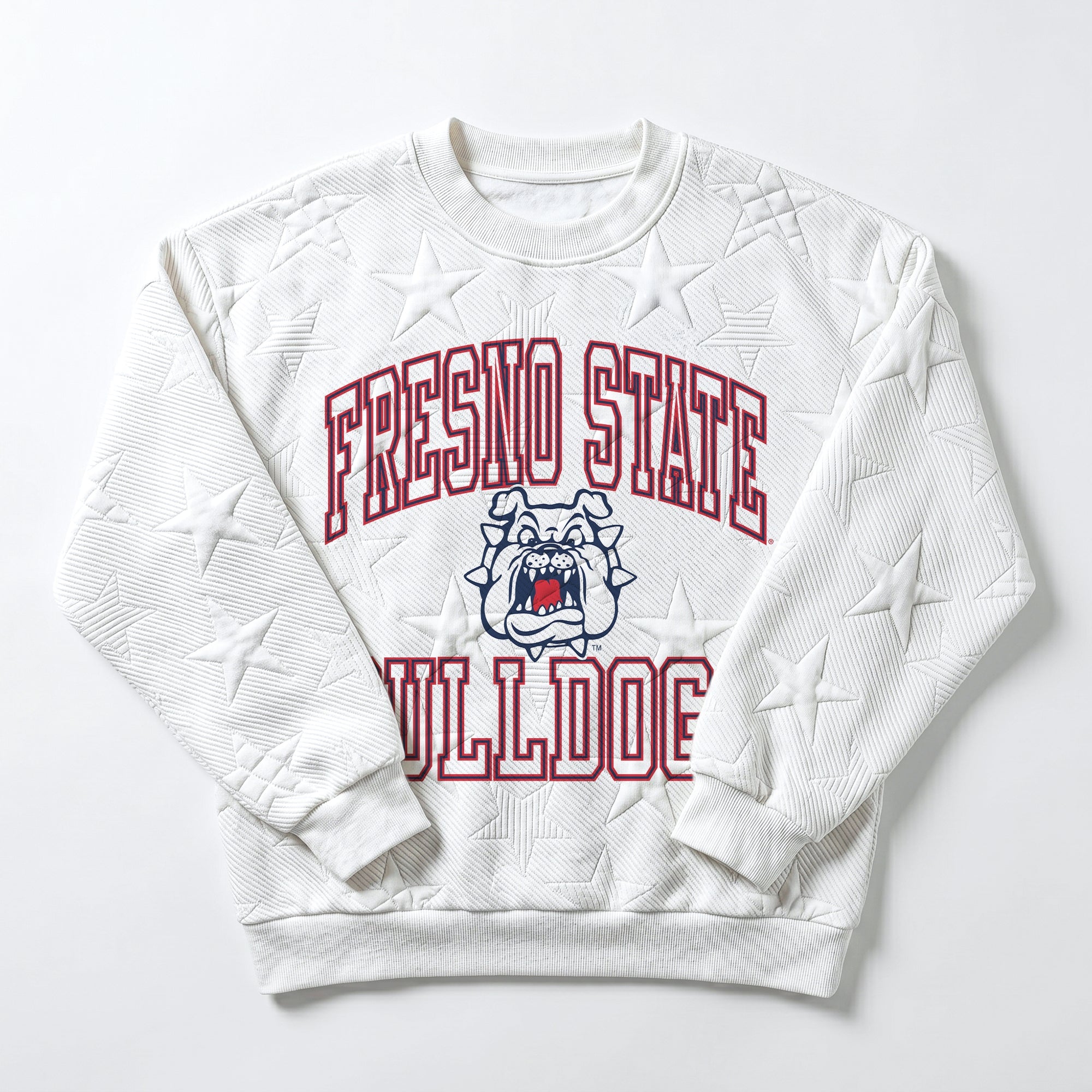 FRESNO STATE BULLDOGS BIG PLAY ENERGY EMBOSSED STAR CREWNECK