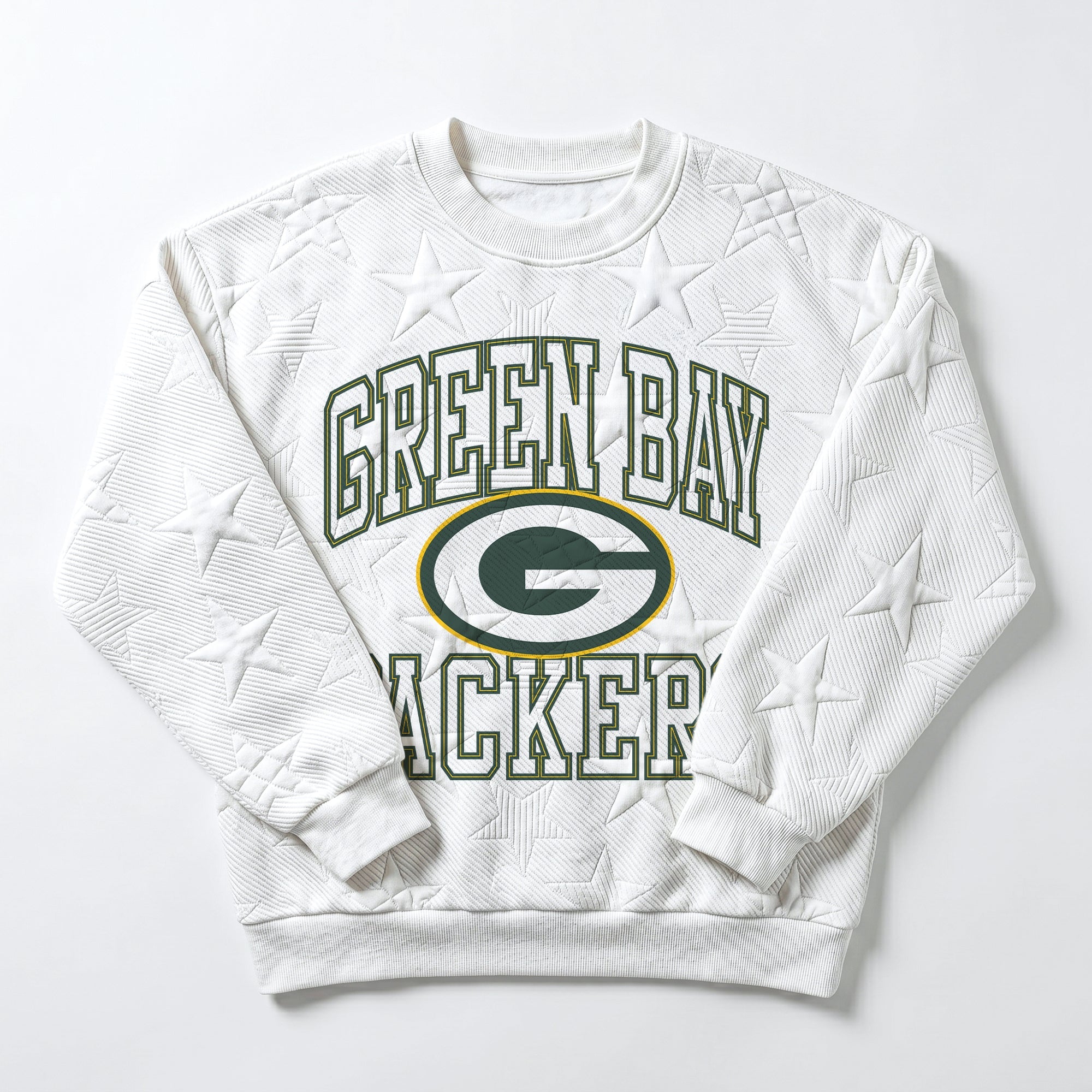 GREEN BAY PACKERS BIG PLAY ENERGY EMBOSSED STAR CREWNECK