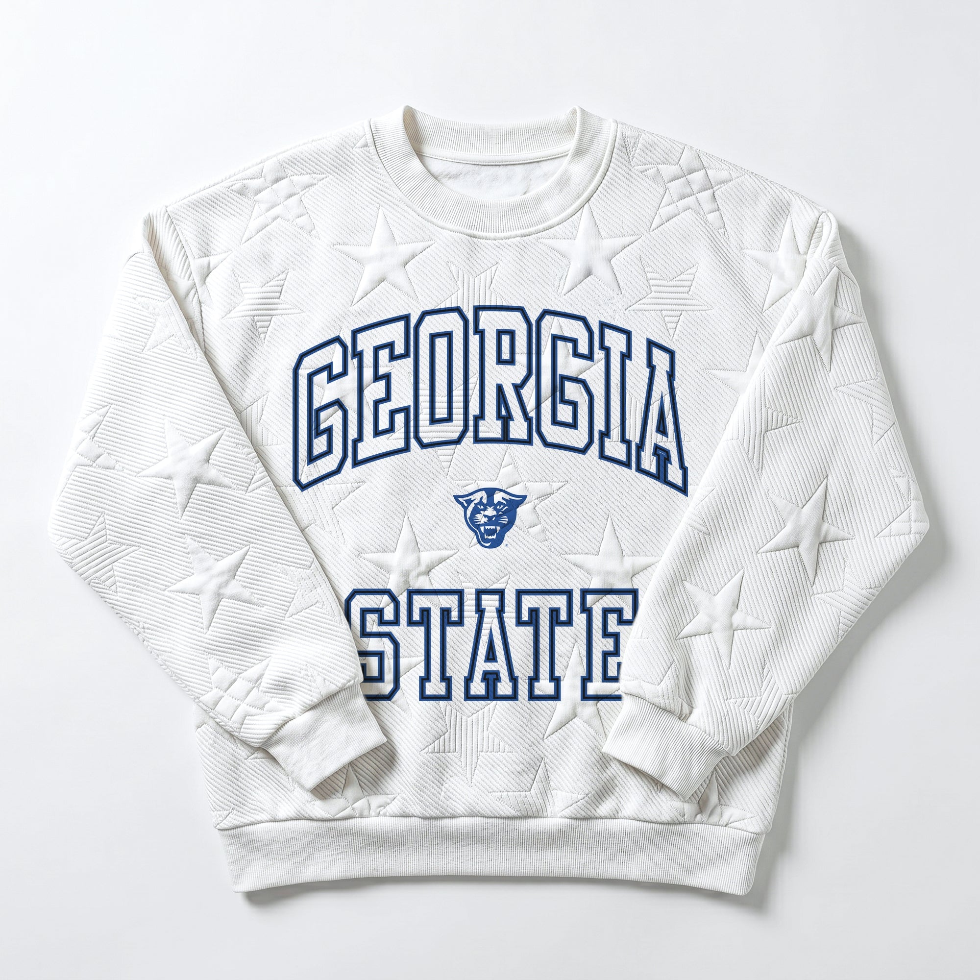 GEORGIA STATE PANTHERS BIG PLAY ENERGY EMBOSSED STAR CREWNECK
