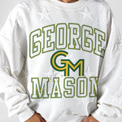 GEORGE MASON PATRIOTS BIG PLAY ENERGY EMBOSSED STAR CREWNECK