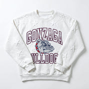 GONZAGA BULLDOGS BIG PLAY ENERGY EMBOSSED STAR CREWNECK