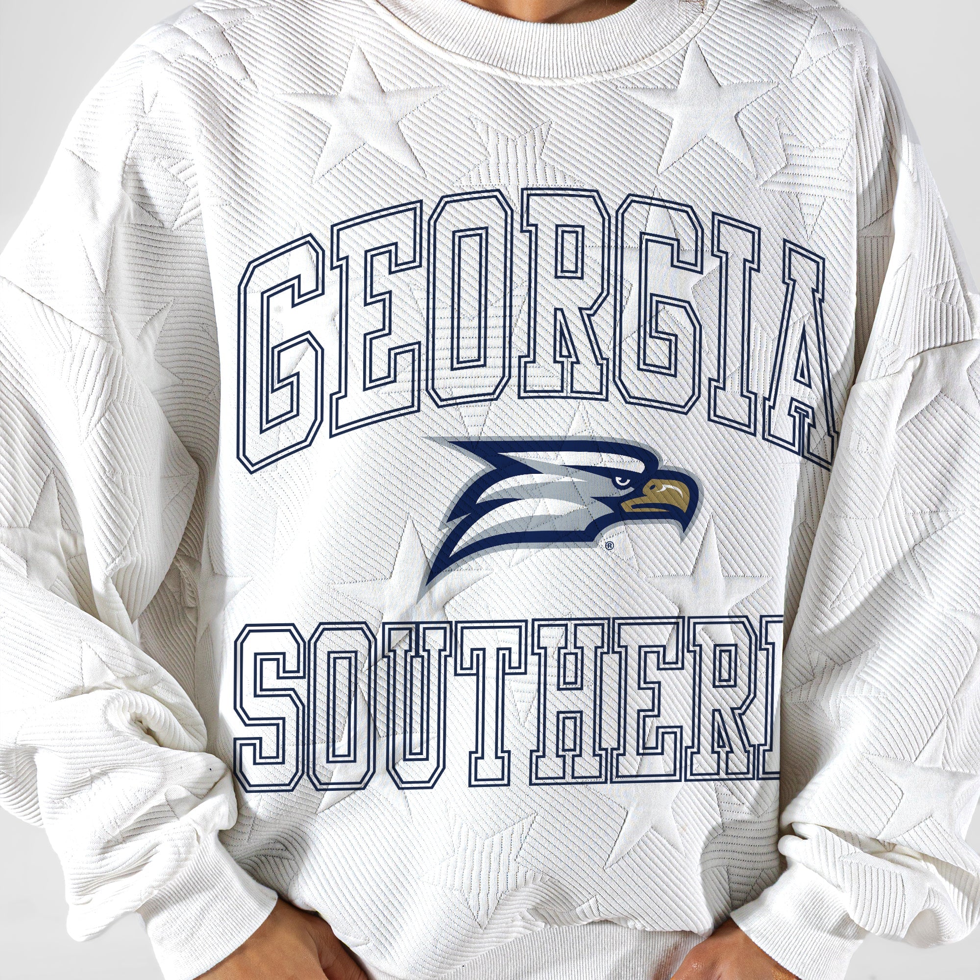 GEORGIA SOUTHERN EAGLES BIG PLAY ENERGY EMBOSSED STAR CREWNECK