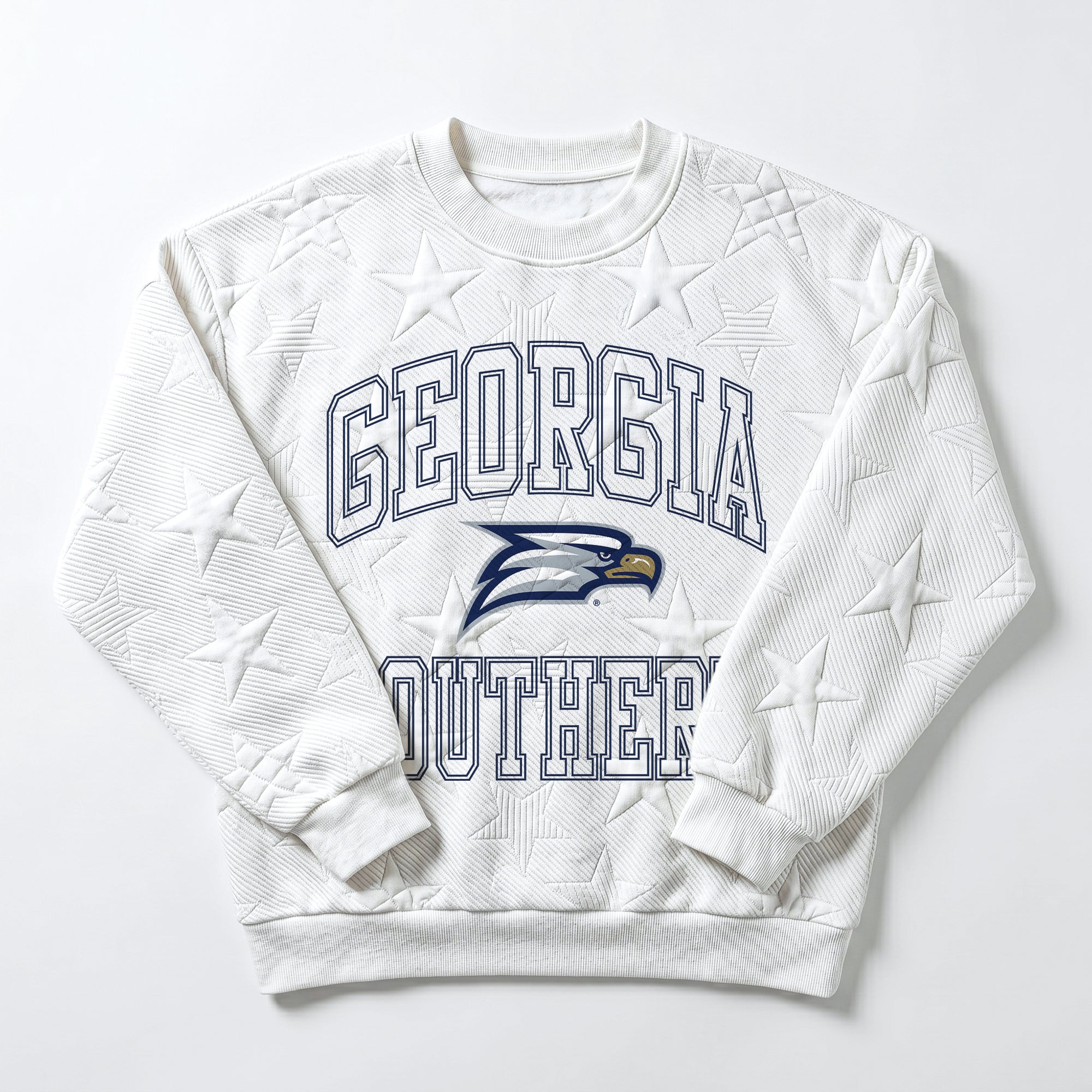 GEORGIA SOUTHERN EAGLES BIG PLAY ENERGY EMBOSSED STAR CREWNECK